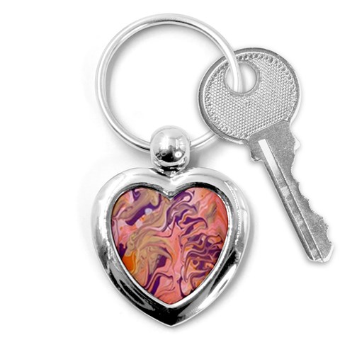 Pink ribbon Key Chain (Heart) from ArtsNow.com Front