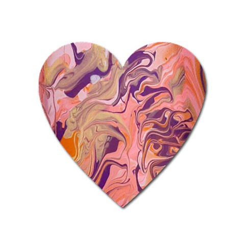 Pink ribbon Heart Magnet from ArtsNow.com Front