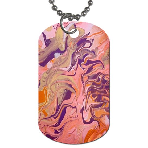 Pink ribbon Dog Tag (One Side) from ArtsNow.com Front