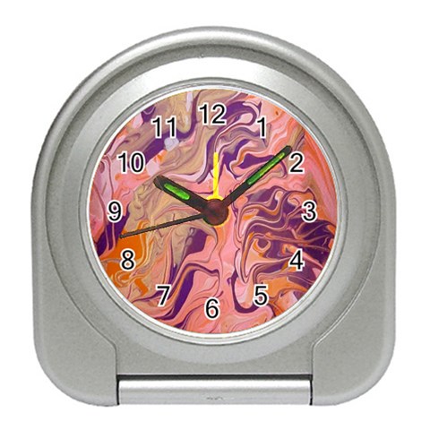 Pink ribbon Travel Alarm Clock from ArtsNow.com Front