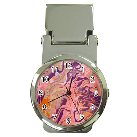 Pink ribbon Money Clip Watches from ArtsNow.com Front