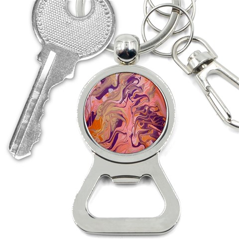 Pink ribbon Bottle Opener Key Chain from ArtsNow.com Front