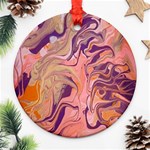 Pink ribbon Round Ornament (Two Sides)