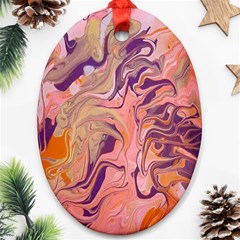 Pink ribbon Oval Ornament (Two Sides) from ArtsNow.com Front