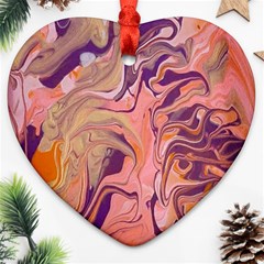 Pink ribbon Heart Ornament (Two Sides) from ArtsNow.com Front