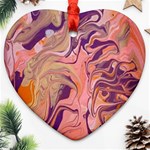 Pink ribbon Heart Ornament (Two Sides)