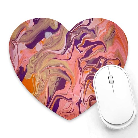 Pink ribbon Heart Mousepad from ArtsNow.com Front