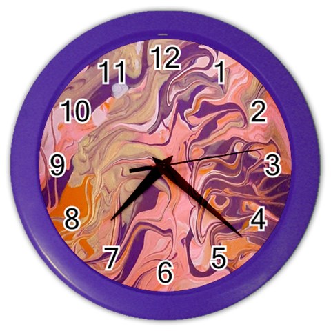 Pink ribbon Color Wall Clock from ArtsNow.com Front