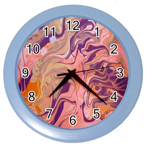 Pink ribbon Color Wall Clock from ArtsNow.com Front