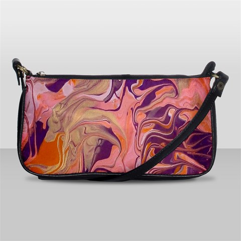 Pink ribbon Leather Shoulder Clutch Bag from ArtsNow.com Front