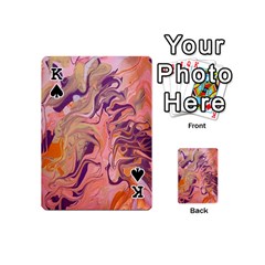 King Pink ribbon Playing Cards 54 Designs (Mini) from ArtsNow.com Front - SpadeK