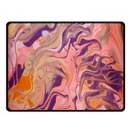 Pink ribbon Two Sides Fleece Blanket (Small)