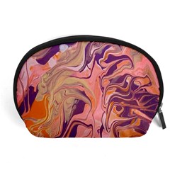 Pink ribbon Accessory Pouch (Large) from ArtsNow.com Front