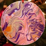 Pink ribbon UV Print Acrylic Ornament Round