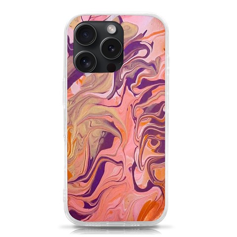 Pink ribbon iPhone 15 Pro TPU UV Print Case from ArtsNow.com Front