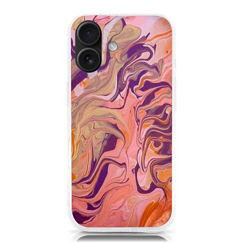 Pink ribbon iPhone 16 TPU UV Print Case from ArtsNow.com Front