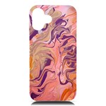 Pink ribbon iPhone 16 Plus Black UV Print PC Hardshell Case