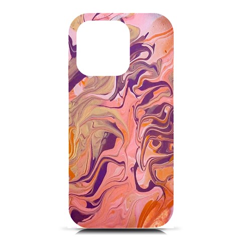 Pink ribbon iPhone 16 Pro Black UV Print PC Hardshell Case from ArtsNow.com Front