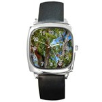 Patagonian Forest Trees Close-up, Rio Negro Province, Patagonia, Argentina Square Metal Watch