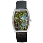 Patagonian Forest Trees Close-up, Rio Negro Province, Patagonia, Argentina Barrel Style Metal Watch