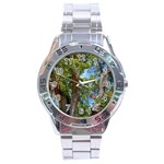 Patagonian Forest Trees Close-up, Rio Negro Province, Patagonia, Argentina Stainless Steel Analogue Watch