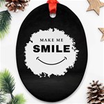 Black And White Simple Make Me Smile T Shirt 20250203 014057 0000 Ornament (Oval)