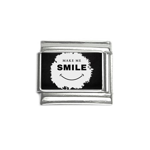 Black And White Simple Make Me Smile T Shirt 20250203 014057 0000 Italian Charm (9mm) from ArtsNow.com Front