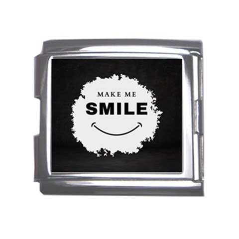 Black And White Simple Make Me Smile T Shirt 20250203 014057 0000 Mega Link Italian Charm (18mm) from ArtsNow.com Front