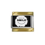 Black And White Simple Make Me Smile T Shirt 20250203 014057 0000 Gold Trim Italian Charm (9mm)