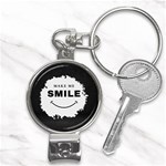 Black And White Simple Make Me Smile T Shirt 20250203 014057 0000 Nail Clippers Key Chain