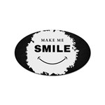 Black And White Simple Make Me Smile T Shirt 20250203 014057 0000 Sticker (Oval)