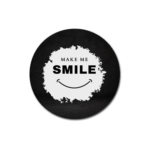 Black And White Simple Make Me Smile T Shirt 20250203 014057 0000 Magnet 3  (Round) from ArtsNow.com Front