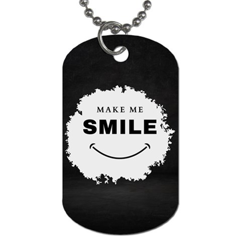 Black And White Simple Make Me Smile T Shirt 20250203 014057 0000 Dog Tag (One Side) from ArtsNow.com Front