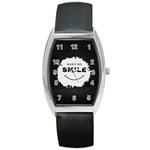 Black And White Simple Make Me Smile T Shirt 20250203 014057 0000 Barrel Style Metal Watch