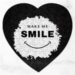 Black And White Simple Make Me Smile T Shirt 20250203 014057 0000 Jigsaw Puzzle (Heart)