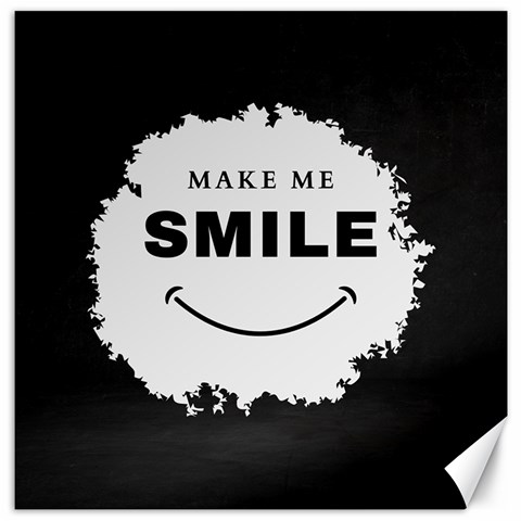 Black And White Simple Make Me Smile T Shirt 20250203 014057 0000 Canvas 12  x 12  from ArtsNow.com 11.4 x11.56  Canvas - 1