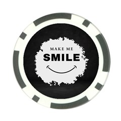 Black And White Simple Make Me Smile T Shirt 20250203 014057 0000 Poker Chip Card Guard from ArtsNow.com Back