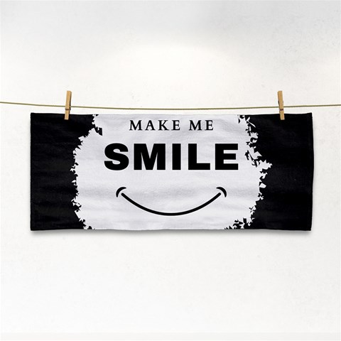 Black And White Simple Make Me Smile T Shirt 20250203 014057 0000 Hand Towel from ArtsNow.com Front