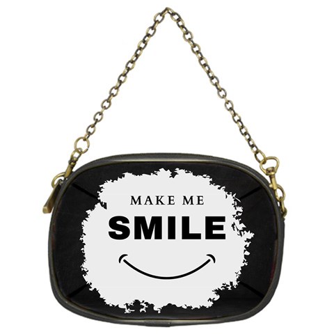 Black And White Simple Make Me Smile T Shirt 20250203 014057 0000 Chain Purse (One Side) from ArtsNow.com Front