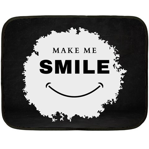 Black And White Simple Make Me Smile T Shirt 20250203 014057 0000 Fleece Blanket (Mini) from ArtsNow.com 35 x27  Blanket