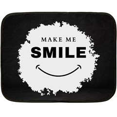 Black And White Simple Make Me Smile T Shirt 20250203 014057 0000 Two Sides Fleece Blanket (Mini) from ArtsNow.com 35 x27  Blanket Front