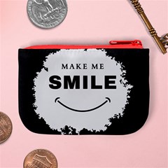 Black And White Simple Make Me Smile T Shirt 20250203 014057 0000 Mini Coin Purse from ArtsNow.com Back