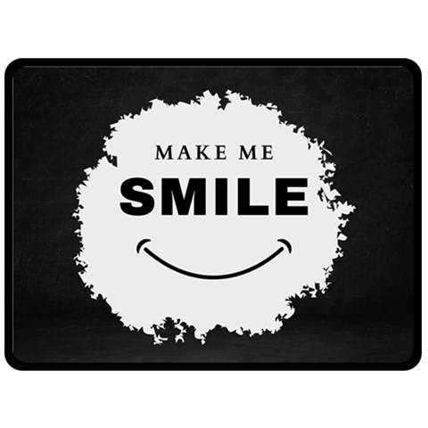 Black And White Simple Make Me Smile T Shirt 20250203 014057 0000 Fleece Blanket (Large) from ArtsNow.com 80 x60  Blanket Front