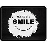 Black And White Simple Make Me Smile T Shirt 20250203 014057 0000 Fleece Blanket (Large)