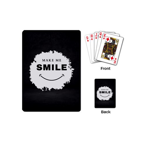 Black And White Simple Make Me Smile T Shirt 20250203 014057 0000 Playing Cards Single Design (Mini) from ArtsNow.com Back