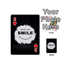 Black And White Simple Make Me Smile T Shirt 20250203 014057 0000 Playing Cards 54 Designs (Mini) from ArtsNow.com Front - Heart2