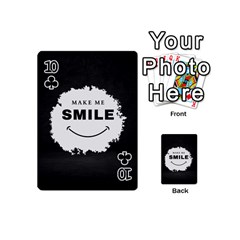 Black And White Simple Make Me Smile T Shirt 20250203 014057 0000 Playing Cards 54 Designs (Mini) from ArtsNow.com Front - Club10