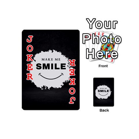 Black And White Simple Make Me Smile T Shirt 20250203 014057 0000 Playing Cards 54 Designs (Mini) from ArtsNow.com Front - Joker2