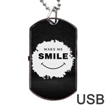 Black And White Simple Make Me Smile T Shirt 20250203 014057 0000 Dog Tag USB Flash (One Side)