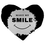 Black And White Simple Make Me Smile T Shirt 20250203 014057 0000 Large 19  Premium Heart Shape Cushions